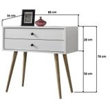 Hanah home komoda s ladicama, bijela Slike