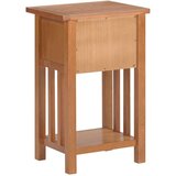 vidaXL ormarić za časopise s ladicom 35x27x55 cm od masivne hrastovine | shoptok.hr