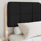 vidaXL Posteljni okvir z oblazinjenim vzglavjem Črna 135 x 190 cm | Shoptok.si
