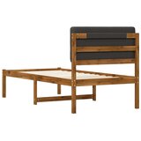  Krevetni okvir s tapiciranim uzglavljem Prirodna i tamnosiva - Prirodna i tamnosiva 80 x 200 cm | shoptok.hr