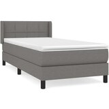  Box spring postelja z vzmetnico temno siva 90x190 cm blago, (20895521) | Shoptok.si