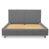 Scandic Sivi tapecirani bračni krevet s prostorom za odlaganje s podnicom 180x200 cm Zee – | shoptok.hr