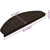  Ljepljivi tepisi za stepenice 20 kom tamnosmeđe 65x21x4 cm | shoptok.hr