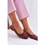 Boto Embellished Ballet Flats On Flat Heel Burgundy Nilarisela | shoptok.hr