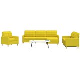  4-dijelni set sofa s tabureom svjetložuti od tkanine | shoptok.hr