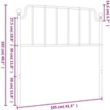  Metalno uzglavlje bijelo 100 cm | shoptok.hr