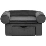 SOFA za pse s ladicom tamnosiva 75 x 50 x 38 cm plišana | Eponuda.com