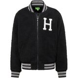 Huf Prehodna jakna 'VARSITY' črna / bela | Shoptok.si