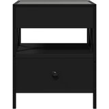 Noćni ormarić s beskonačnim LED svjetlima crni 40 x 40 x 51 cm | shoptok.hr