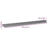  Vrtna visoka greda 960x100x36 cm corten jeklo, (20798720) | Shoptok.si
