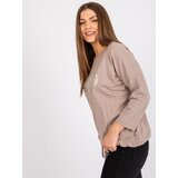 RUE PARIS Blouse-RV-BZ-7545.42P-dark beige | Shoptok.si