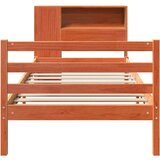 vidaXL Krevet s regalom za knjige bez madraca 75 x 190 cm masivno drvo | shoptok.hr