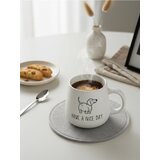 Sinsay Keramička šalica s motivom jazavčara i natpisom | shoptok.hr