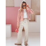 DStreet Kurtka damska jeansowa krótka PASTELLO różowa | shoptok.hr