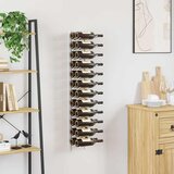  Zidni stalak za vino za 24 boce bijeli željezni | shoptok.hr