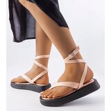 Gemre Beige platform sandals Salt | ePonuda.com
