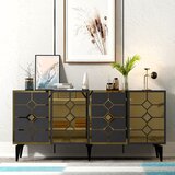 Hanah home irmak - anthracite, gold anthracitegold console Cene