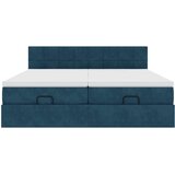  Otomanski okvir kreveta s madracima plavi 200x200cm baršunasti | shoptok.hr