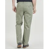 Hlače Chino / Carrot SLH196-STRAIGHT MILES LINEN BLEND Zelena