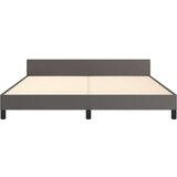 vidaXL Posteljni okvir z vzglavjem siv 180x200 cm umetno usnje | Shoptok.si