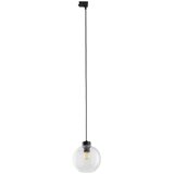 Luster na sajli za 3-fazni šinski sistem CUBUS 1xE27/15W/230V crna/prozirna | Eponuda.com
