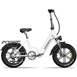 Zložljivo električno kolo Literider 2.0, 20×4.0 debelo kolo, hidravlične zavore, belo, (5000255707)