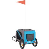 Prikolica za bicikl za ljubimce plavo-siva od tkanine i željeza | Shoptok.si