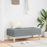  Klupa s jastukom Svijetlo siva 113 x 57 x 39 cm tkanina | shoptok.hr