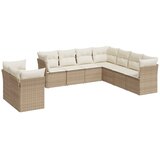  9-dijelni set vrtnih sofa s jastucima bež od poliratana | shoptok.hr