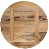 Stolna ploča Ø 40x2 5 cm okrugla od masivnog grubog drva manga | shoptok.hr