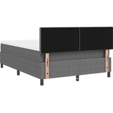  Krevet s opruga kutije Svijetlo siva i bijela. 160 x 200 cm | shoptok.hr