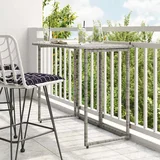 vidaXL Zložljiva vrtna miza Grey 90x51x75 cm Poly Rattan