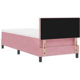  LED Box Spring Krevet Ružičasta 100 x 200 cm Baršun | shoptok.hr