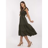 Italy Moda Dress-MI-SK-A5063.69P-khaki | Shoptok.si