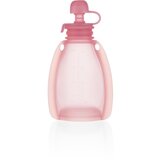 Zopa Silicone Refillable Baby Food Pouch vrečka za hrano 0 m+ Transparent Pink 120 ml Cene