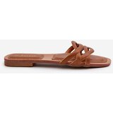 Boto Women's Eco Leather Flat Heel Sandals Brown Moldela | Shoptok.si
