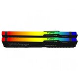 Kingston DDR5 32GB (2x16GB) 5200MT/s [fury beast rgb], non-ecc udimm, CL40 1.25V, 288-Pin 1Rx8, black, memory kit, w/rgb heatsink, xmp Cene