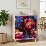  Komoda KIEL Tamni cvjetni uzorak 66 x 36,5 x 75 cm Sonoma | shoptok.hr