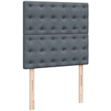 vidaXL Otomanski posteljni okvir z vzmetnicami siv 100x200cm žamet | Shoptok.si
