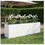 vidaXL Vrtna saksija Bijela 200 x 40 x 60 cm Čelična vrata - Bijela 200 x 40 x 60 cm | shoptok.hr