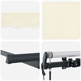  Skrovita tenda Krema 300 x 200 cm tkanina - Krema (antracitni okvir) 3 x 2 m Električna | shoptok.hr