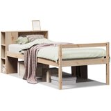  Knjižna postelja brez vzmetnice bela 75x190 cm trdna borovina, (21653685) | Shoptok.si
