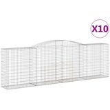  Lučne gabionske košare 10kom 400x50x120/140cm pocinčano željezo | shoptok.hr