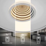 BRILONER 3847014 - led plafonsko svetlo toro LED/18W/230V, prečnik 42 cm, mat hrom | Eponuda.com