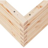  Vrtno cvetlično korito 60x60x45,5 cm trdna borovina | Shoptok.si