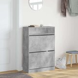 vidaXL omarica za čevlje z 2 predaloma betonsko siva 80x34x116 cm | Shoptok.si