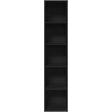 vidaXL Regal za knjige crni 40 x 30 x 189 cm konstruirano drvo | shoptok.hr