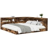  Krevet s policama Dimljeni hrast 180 x 200 cm Konstruirano drvo | shoptok.hr
