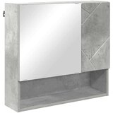 vidaXL Ogledalna omara Betonsko siva 59 x 17 x 55 cm Konstruiran les | Shoptok.si