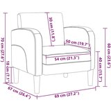 SOFA Sedežna garnitura z nasloni za roke temno siva 54 cm, (21749628) | Shoptok.si